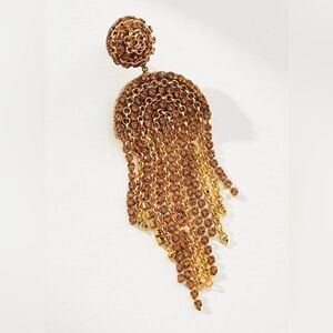 Anthropologie Deepa Gurnani Lorelei Fringe Drop Earrings New
